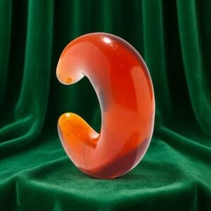 Annika Inez Amber colored Billow Glass ear cuff - Featured in Vogue 2022